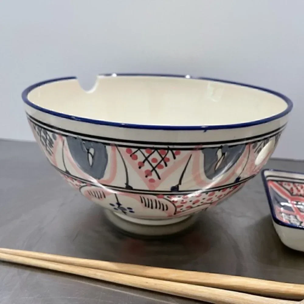 Le Souk Ceramique - Noodle Bowl w/ Chopsticks Soy